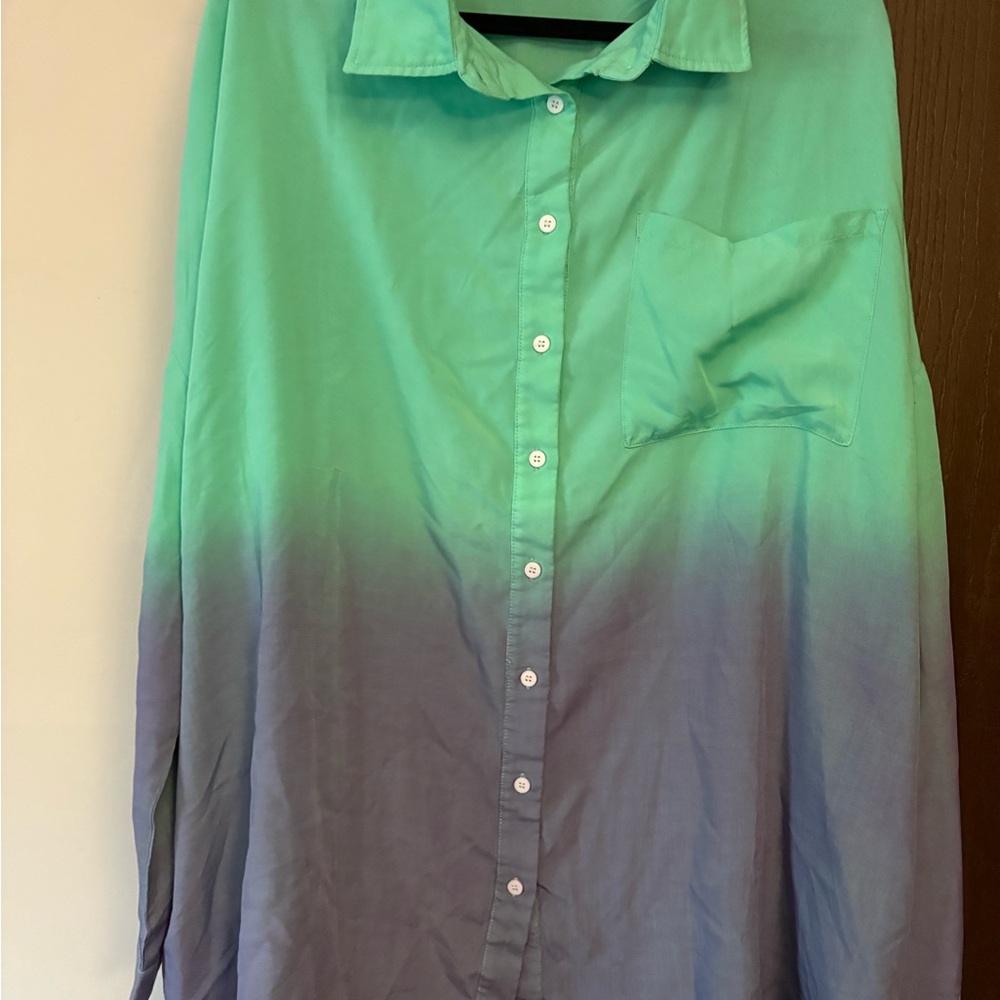 White Birch Mint Green Top